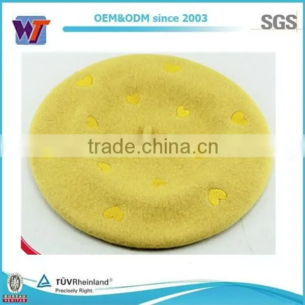 Wool felt beret hats for women/wholesale wool felt hand made hat