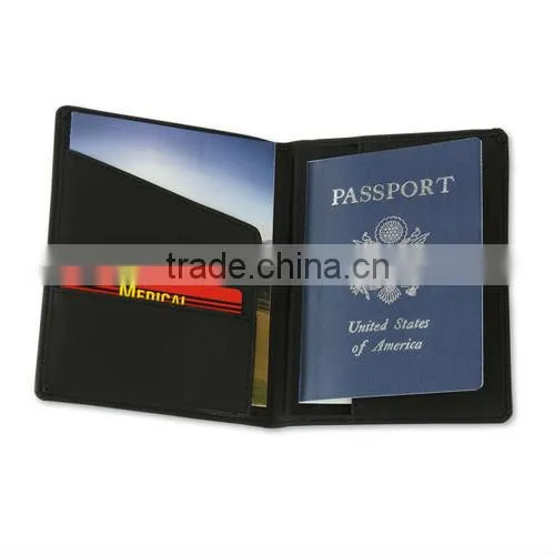 Colorplay Leather Passport Wallet