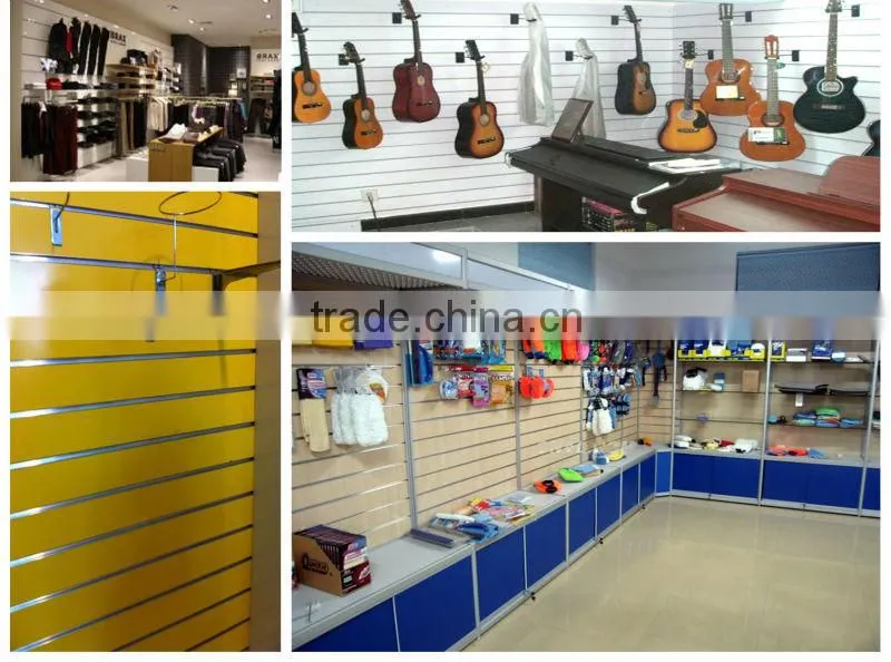 China factory price 15mm18mm melamine mdf/showing board with 11 grooves used in supermarket