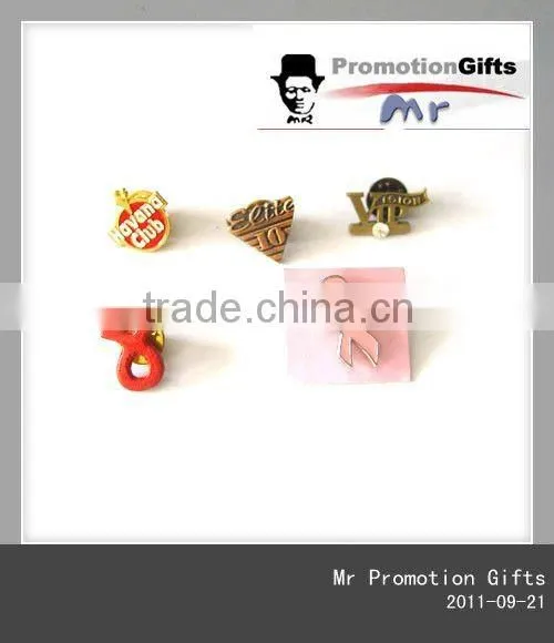 Promotional Pink Anti HIV/Aids Metal Badge Pin