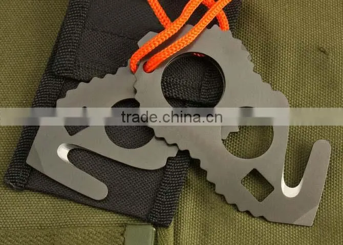 OEM Outdoor stainless steel carabiner For Climbing 01 lifesaving tools card knife UDTEK00212