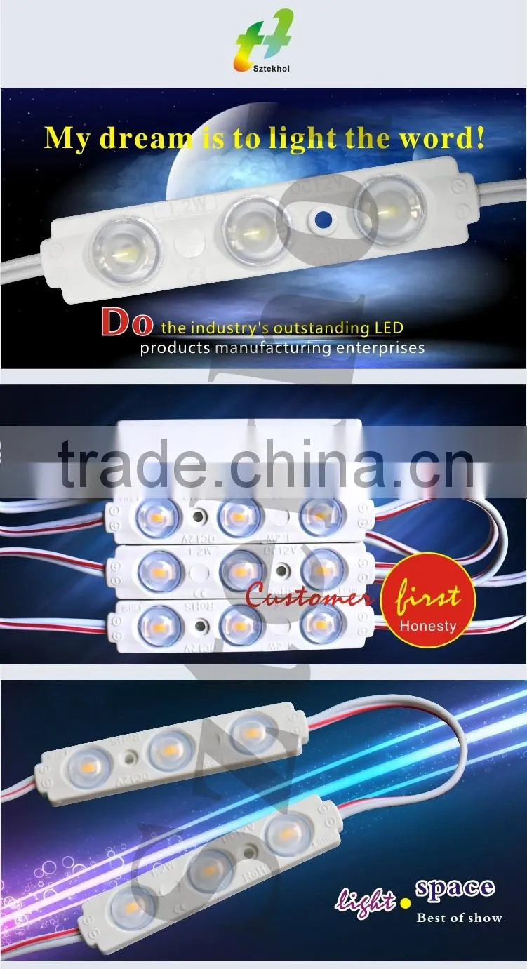 smd 3 led module 2835 ip67 waterproof led module12v injection mold technology plastic led injection module for channel letter