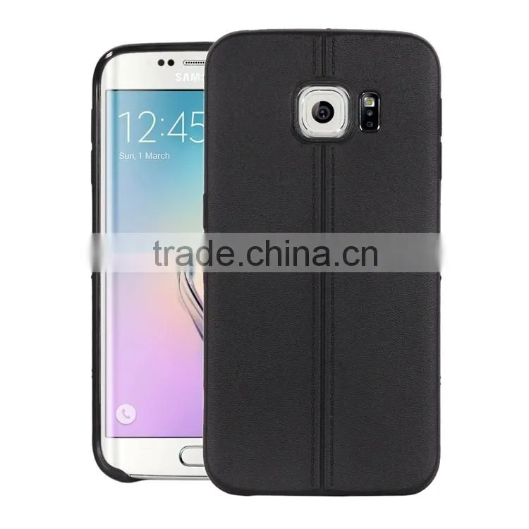 2015 unique TPU free sample mobile phone case two line style Case For Samsung galaxy S6 edge