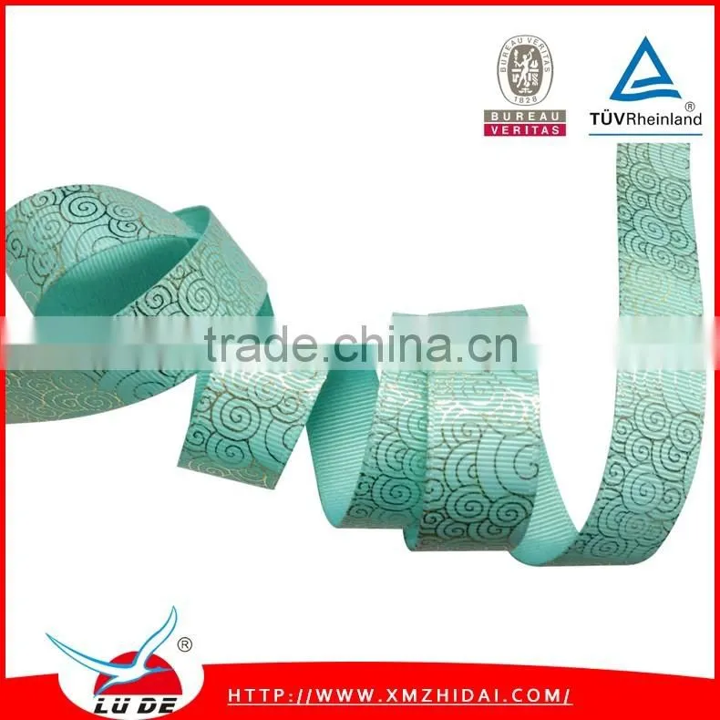 2015 Direct factory custom printed ribbon,printed grosgrain ribbon wholesale