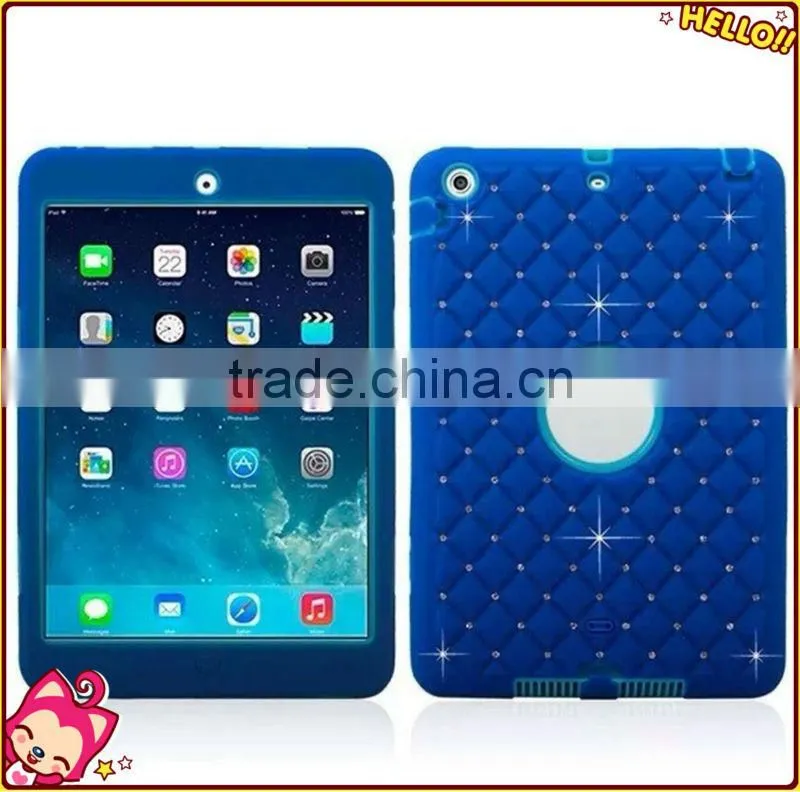 Wholesale silicone glitter diamante case for ipad mini
