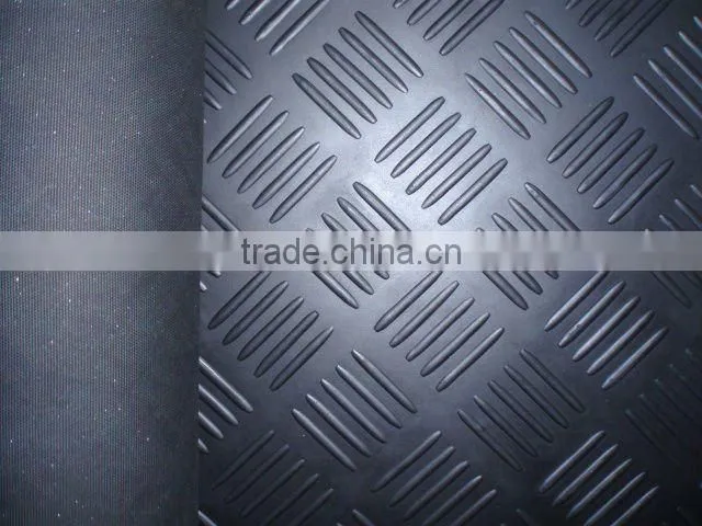 black checker flooring mat