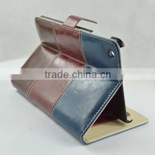 Mix color Leather Stand Case for ipad mini