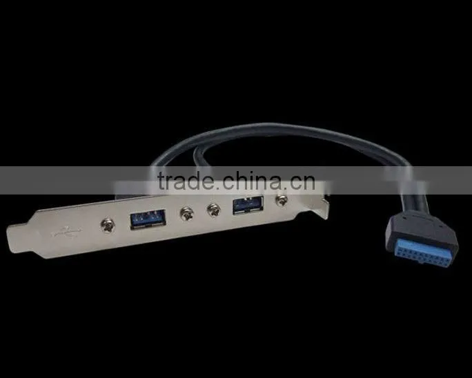USB 3.0 20P Female to Dual Double Micro USB 3.0 Male