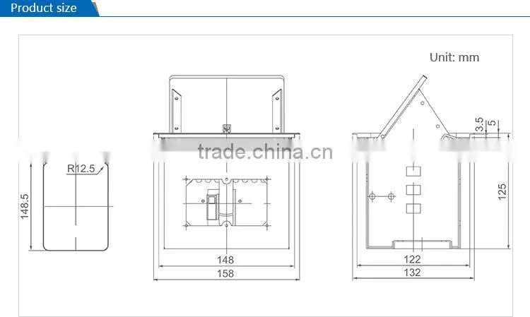 Saipwell Waterproof Socket Flat Push Type Ground Socket