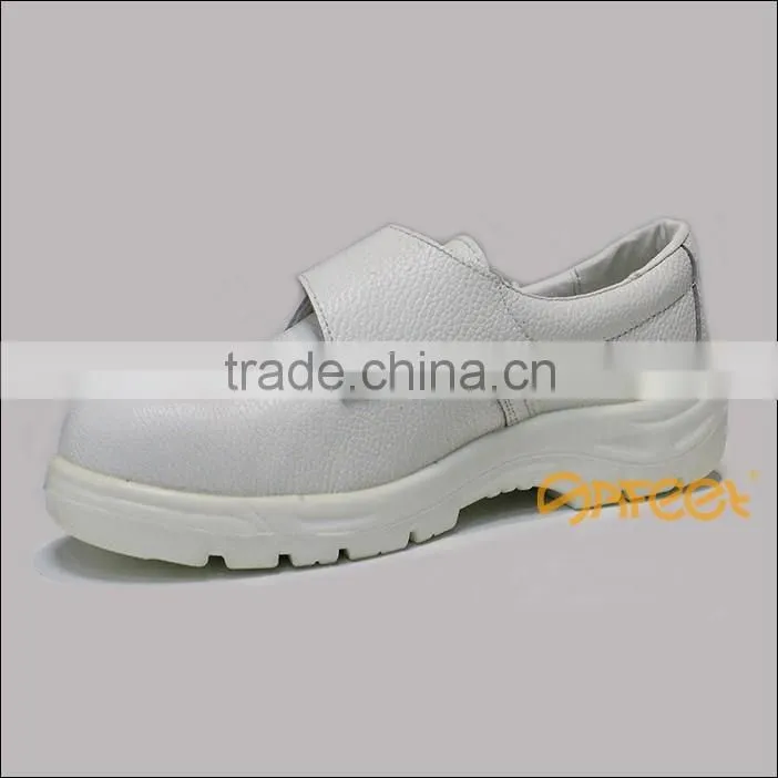 China brand leather PU injection chemical lab steel toe safety shoes for women and sanitary boots SA-6118