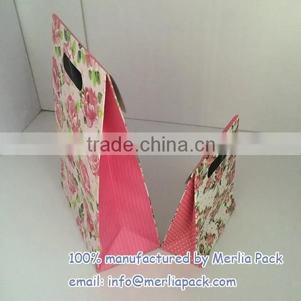 Bowknots Paper Foldable Carrier Gift Bags Wedding Favors 12x16x6cm Parties Bags