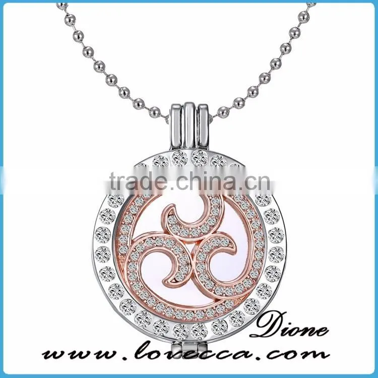 Best Selling Products 2016 Rose Gold Coin Holder Necklace