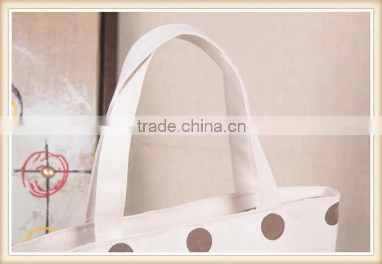 Fashion and fresh cotton linen shopping bag