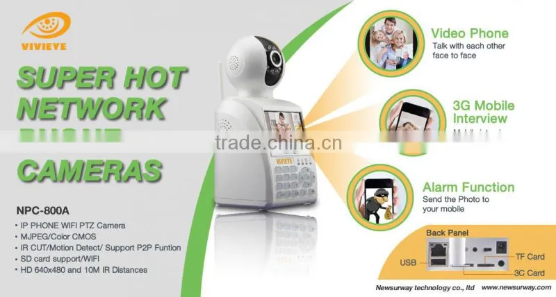 Smart home security network phone camera and ip camera with video call and app controp