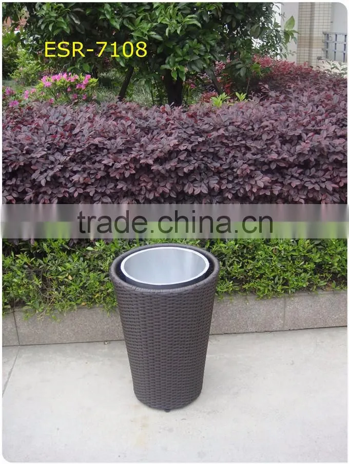 Handmade rattan garden flower pot