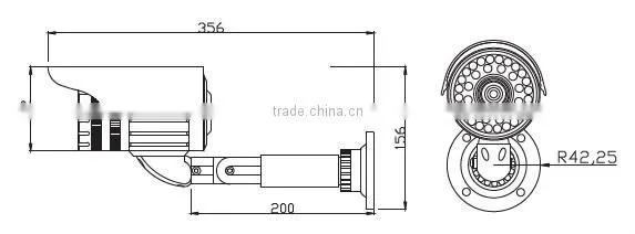 MI-80434 2.0M CMOS Auto Focus Lens IR Bullet Camera