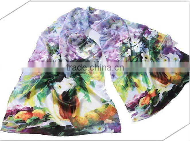 digital print silk scarf