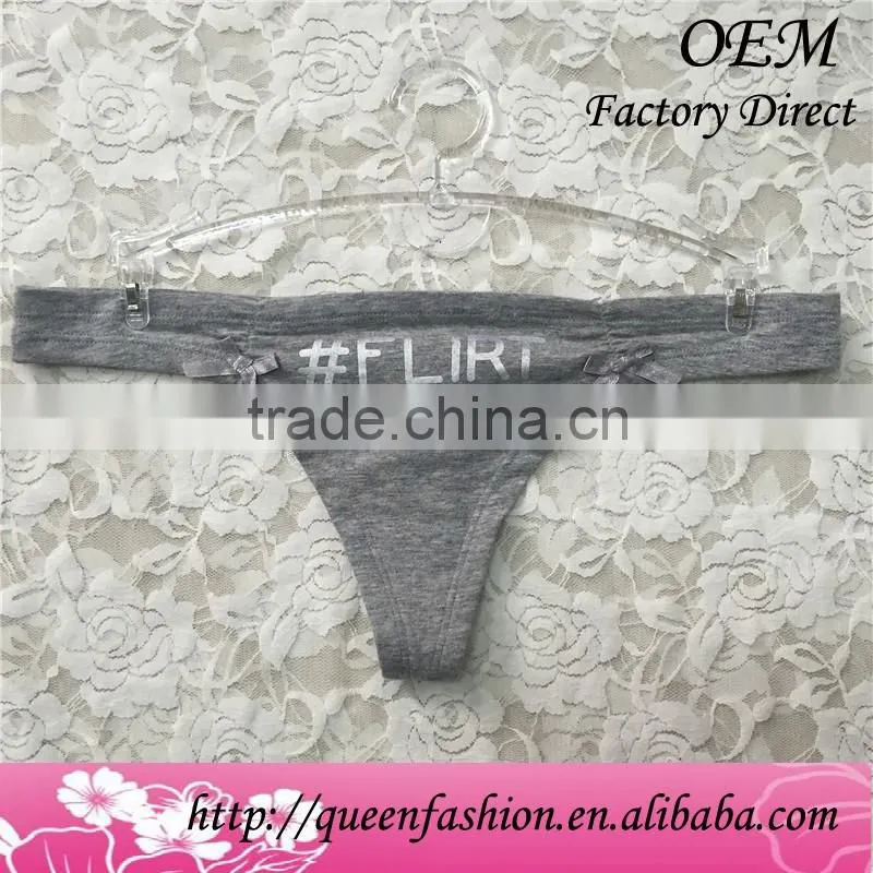 Light pure color Good quality Thong Anti-Static Good quality woman underwear camouflage T-back
