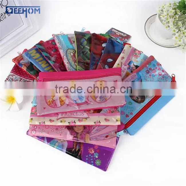 oem design pvc bag rectangle pvc stationery bag