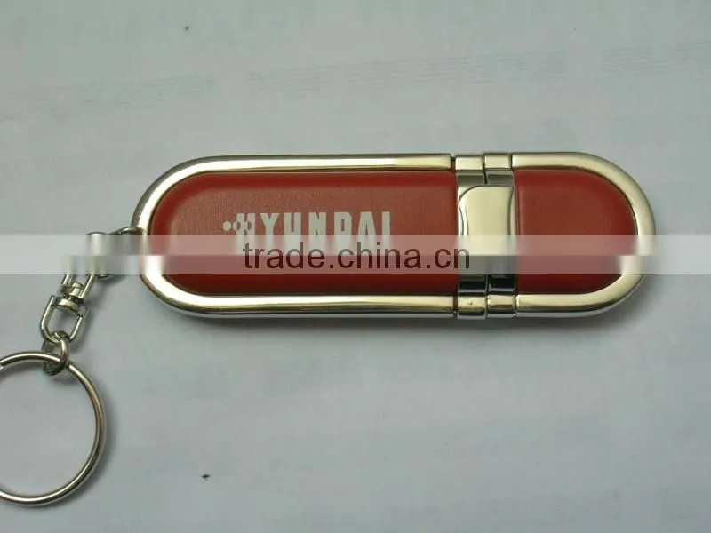 promotional bulk factory direct selling cheap usb flash drive Brand Custom Leather Can be printed logo