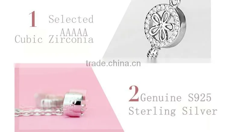 Fine silver jewellery pendants necklaces, zirconia pendant jewelry for women