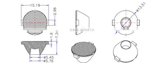 lens 15/30/45/60/90 degree for wall washer light match cree Imitation lumens LED