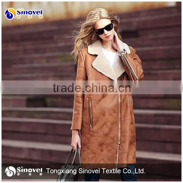 Polyester Suede bonded fur