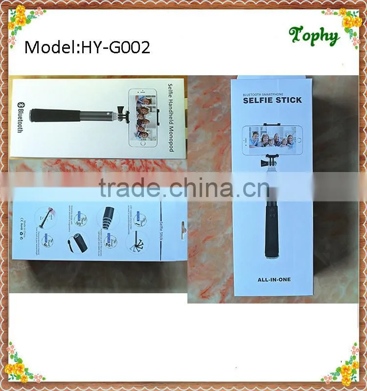 2015 New High-quality Aluminium Alloy Extendable Hand Held Foldable Selfie Stick/Monopod Selfie Stick/Cable Selfie Stick