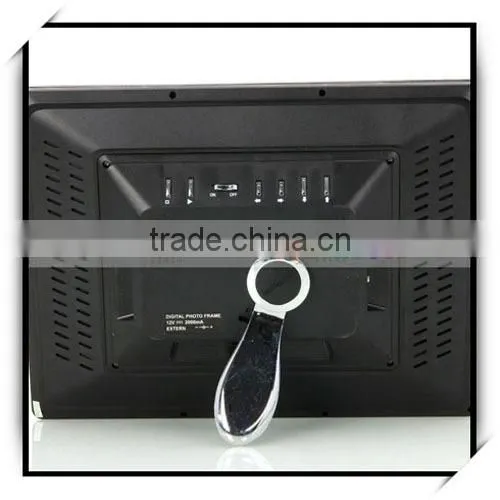High resolution 12.1" Ratent LCD China Wholesale Digital Photo Frame Black