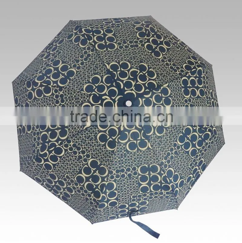 Wholesale UV Protection Manual Rain 3 Folding Umbrella With Case