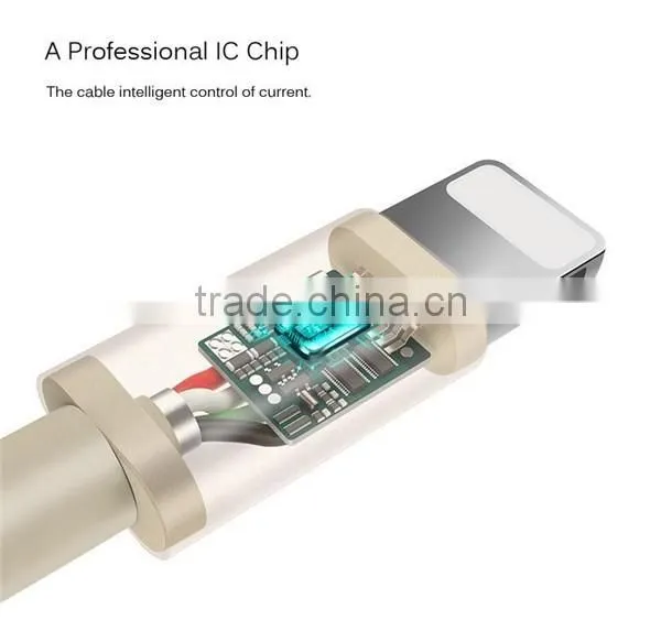 Newest spring metal mobile phone usb charger data cable for iphone