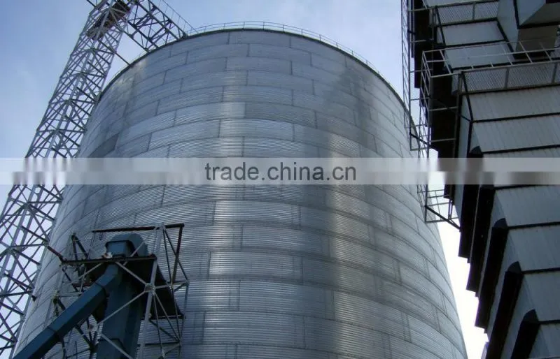 PLC control flat bottom steel silo assembly wheat storage silo