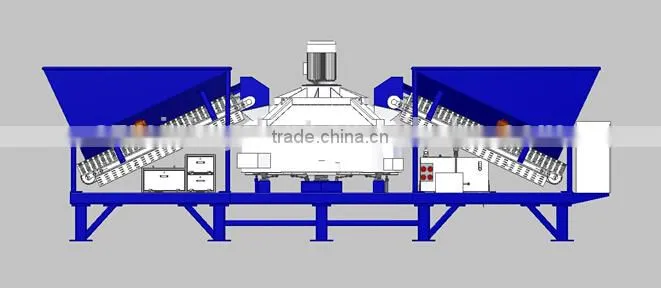 Four hoppers 10-16m3/h mobile Concrete batching plant,small concrete batching plant,concrete plant