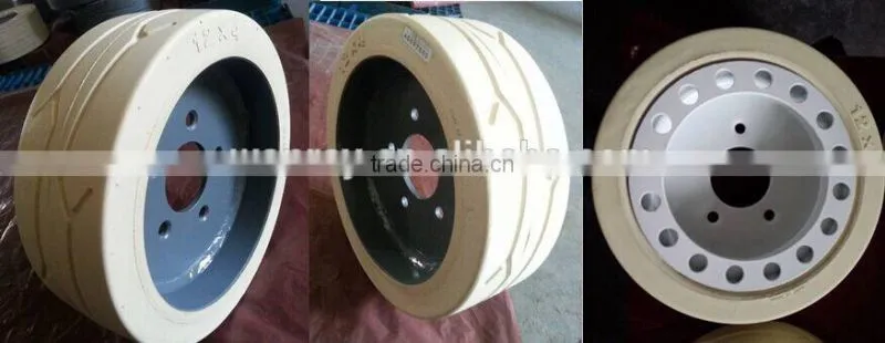 108022 SkyJack Non-Marking 200x8 Wheel and Tire Assembly with Brake