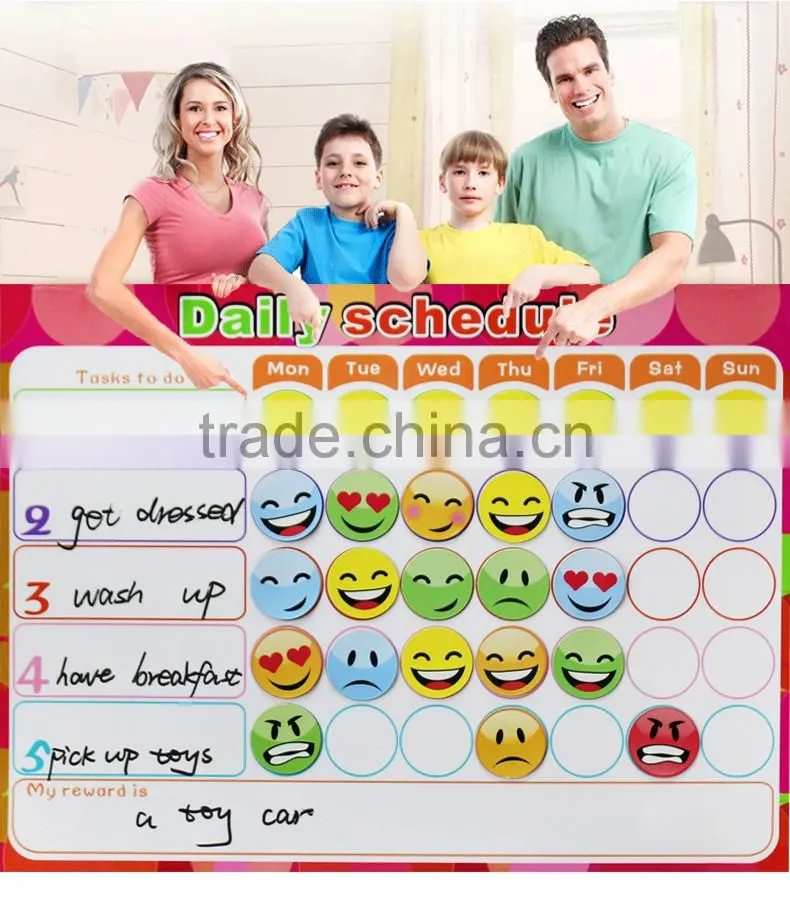 custom magnetic weekly planner fridge magnetic board to-do list kids chores chart