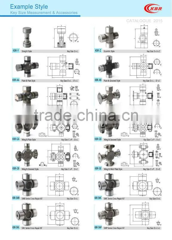 3014 Wholesale Alibaba China KBR Universal Joint Spider Kit for Construction Machinary