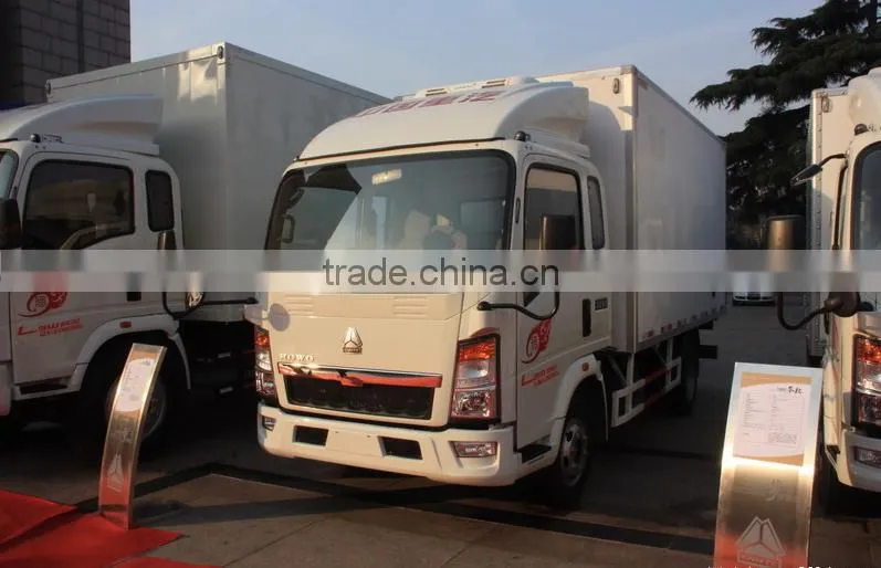 hot sinotruk refrigerated cargo van 4x2