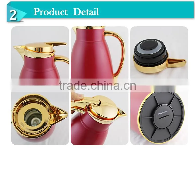 new design thermos vacuum coffee pot set inner glass(JGER-P)