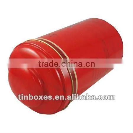 round tea tin canister