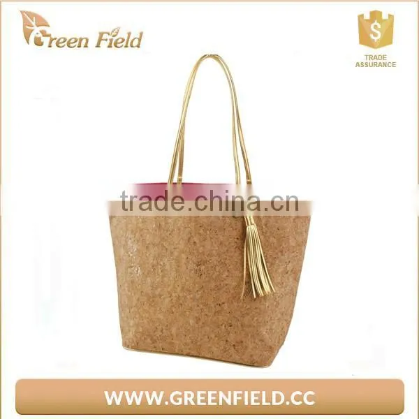 New style and beautiful cork shopping bag