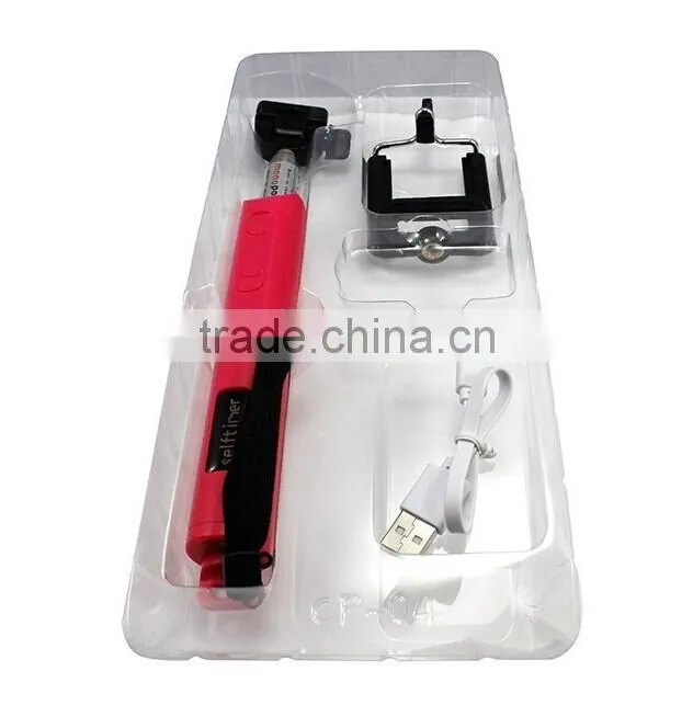 2014 Factory supply self timer bluetooth selfie stick monopod with zoom for iphone and Andriod