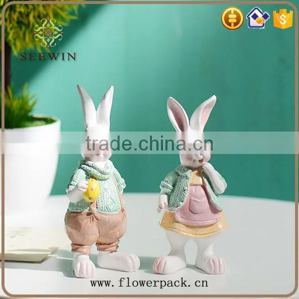Creative resin rabbit household decorations and decorations
