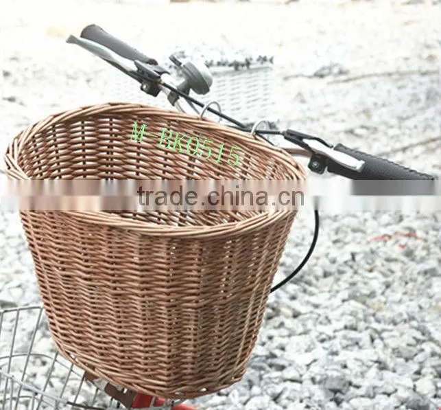 Beautiful white wicker bicycle basket & bicycle accessory (Direct supplier)