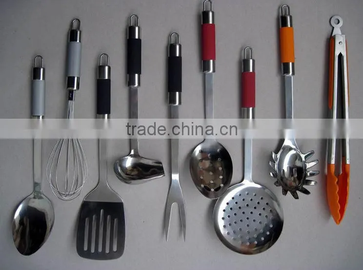 Hot sale stainless steel metal frying ladle