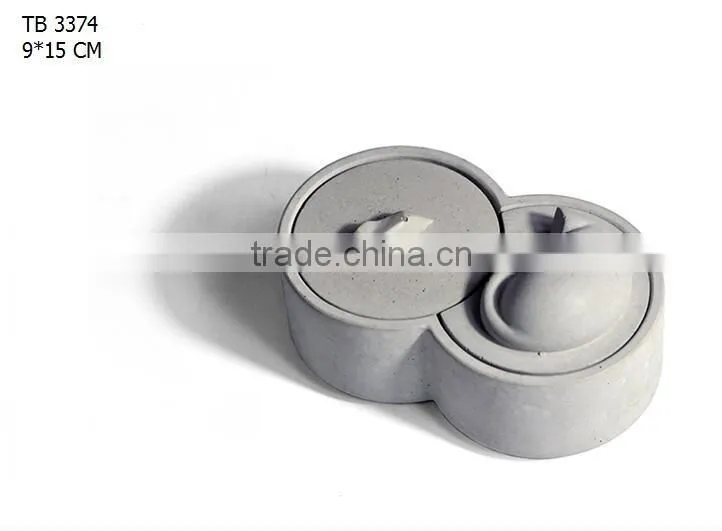 Office desktop storage Concrete cement cat Coin holder