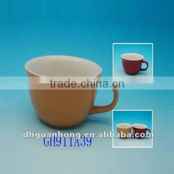 2014 Fancy design hamburger shape ceramic tea mug wholesale