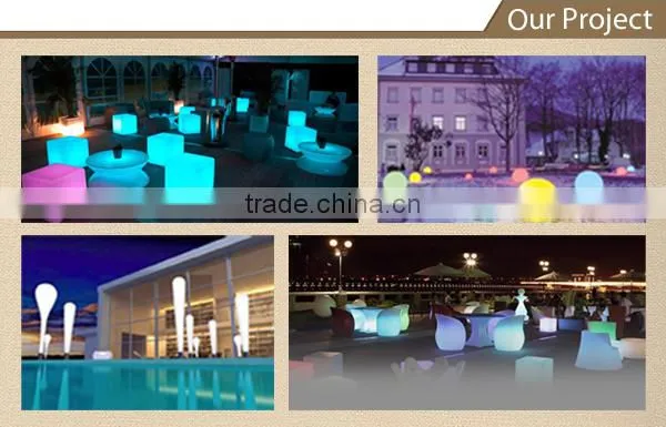 Inside golden carving pattern design solid surface, man-made plastic led bar table