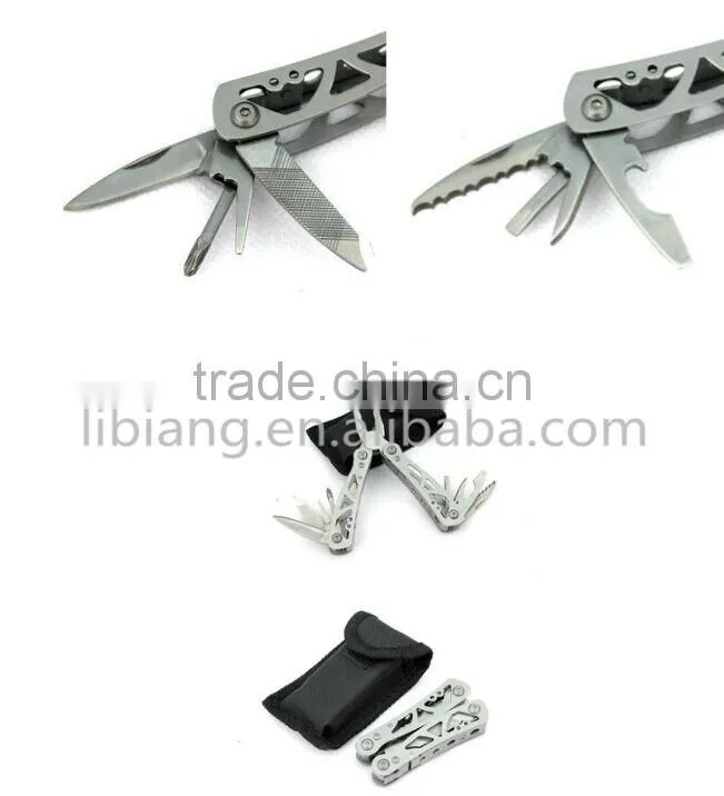 Stainless steel multi use mini folding pliers