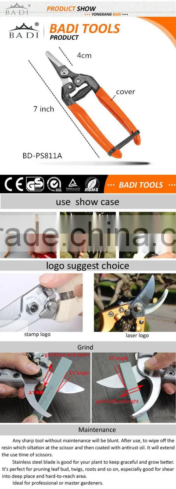 Good services garden professional pruning cutting Scissors