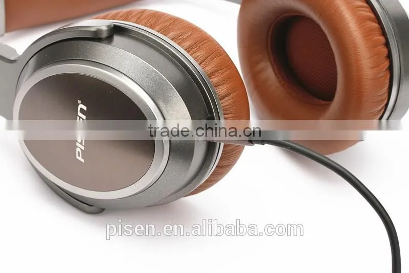 Pisen Replaceable 1.5m 5ft Guide Line Scalable Stainless Steel Handfree Hifi Wired Stereo Gaming Headphone